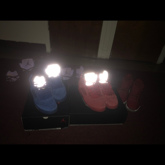 ; red suede 5s- 160; 11s - 180